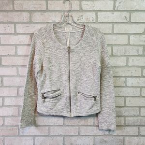 Lou & Grey Womens Micro Woven Shaket Cream + Gold Size M